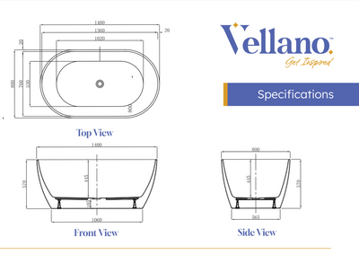 Polino Free Standing Bath 1400