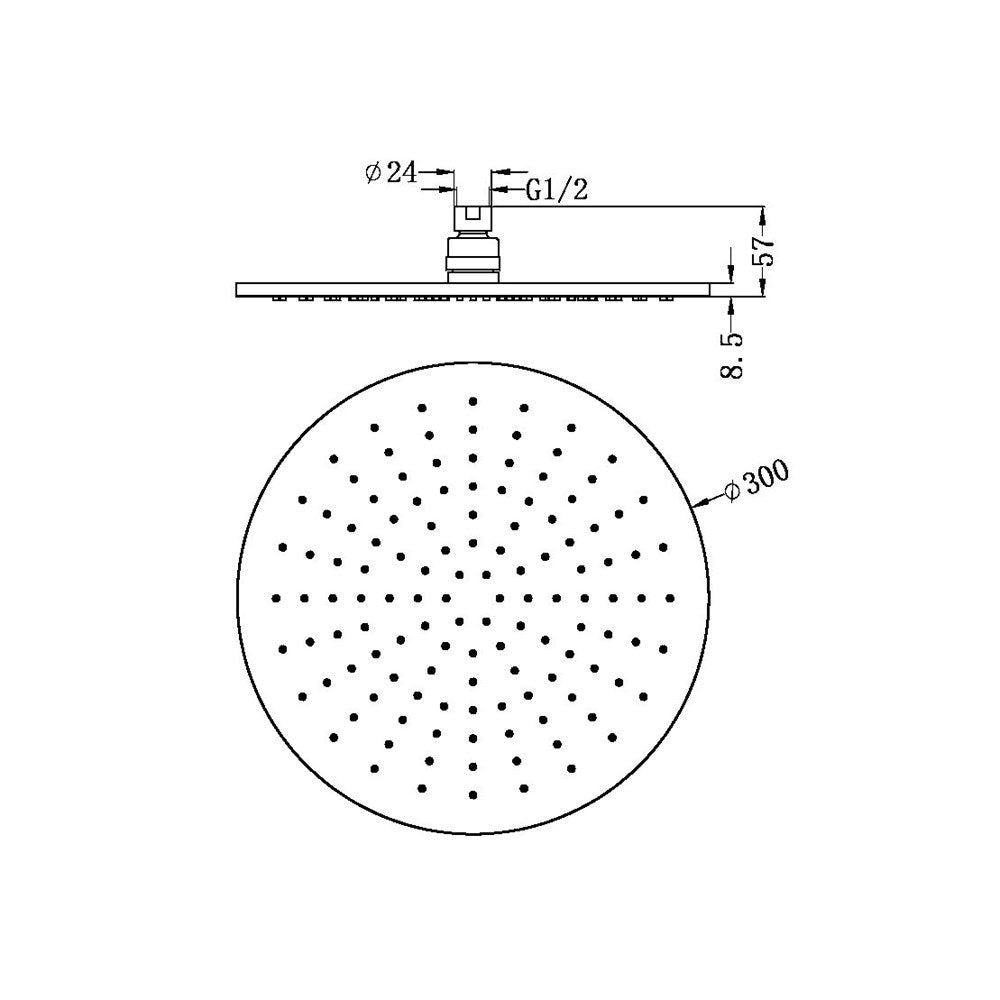 Round Shower Head 300