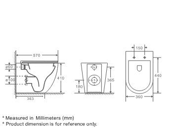 Raul Rimless Wall Faced Toilet Suite