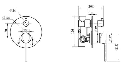 Star Wall Mixer with Diverter