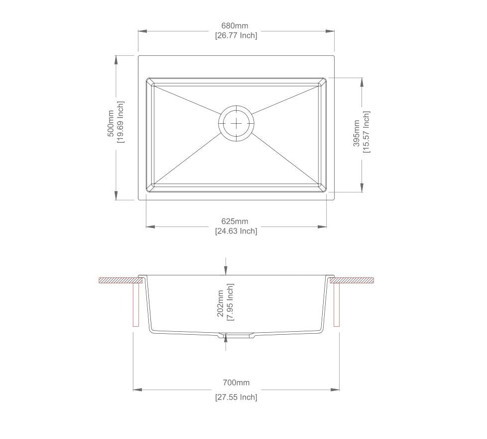 Carysil Granite Kitchen Sink 680