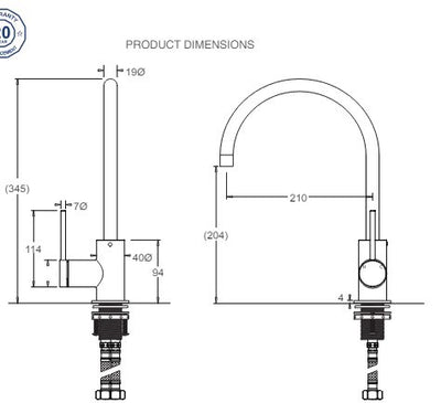 Venezia Gooseneck Kitchen Mixer