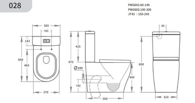 KDK Rimless Tornado Toilet Suite