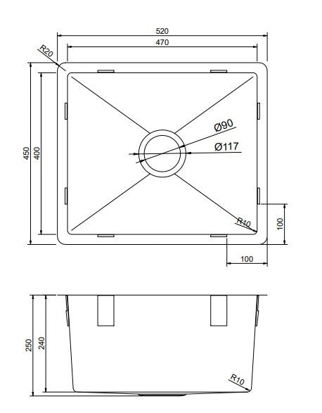 Arraso Kitchen Sink 520
