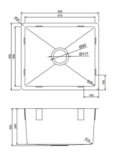 Arraso Kitchen Sink 520