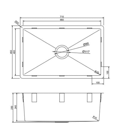 Arraso Kitchen Sink 710