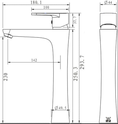 Ace High Rise Basin Mixer