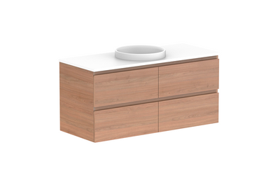Glacier Twin All Drawer Wall Hung Vanity Unit 1200