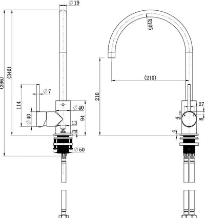 Star Gooseneck Kitchen Mixer