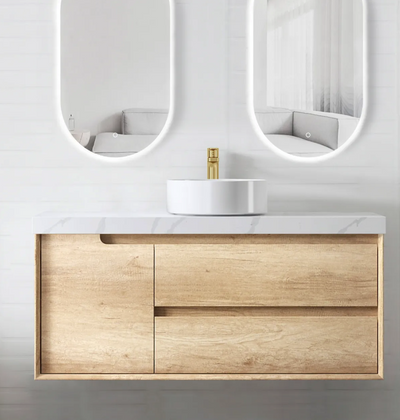 Byron Natural Oak Wall Hung Vanity Base Only