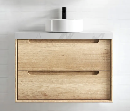 Byron Natural Oak Wall Hung Vanity Base Only