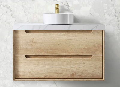Byron Natural Oak Wall Hung Vanity Unit