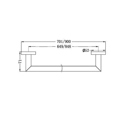 Dolce Single Towel Rail