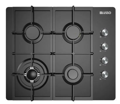 Gas Cooktop Black Glass 600