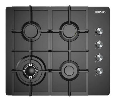 Gas Cooktop Black Glass 600