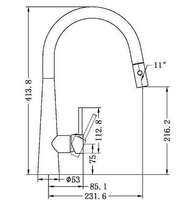 Dolce Pull Out Kitchen Mixer