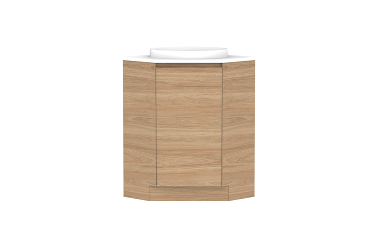 Glacier Corner Floor Standing Vanity Unit