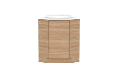 Glacier Corner Floor Standing Vanity Unit