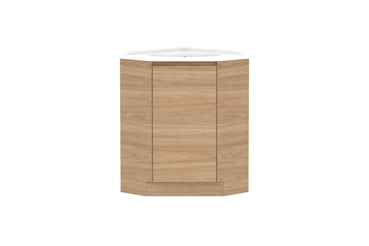 Glacier Corner Floor Standing Vanity Unit