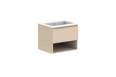 Glacier Full Depth Shelf Vanity Unit 600