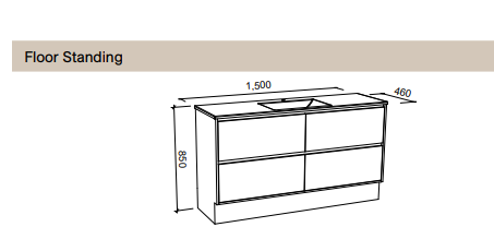Grange Floor Standing Vanity Unit 1500