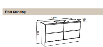 Grange Floor Standing Vanity Unit 1500