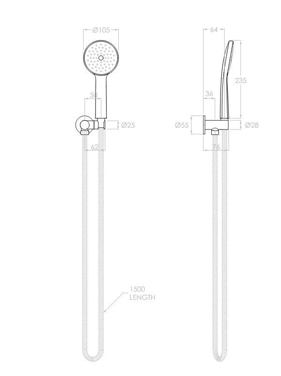 Soul Hand Shower Rail on Bracket