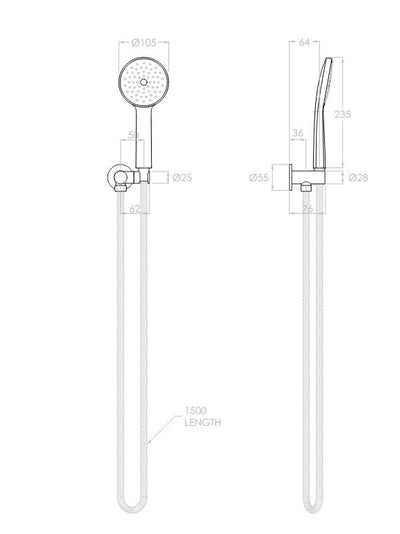 Soul Hand Shower Rail on Bracket