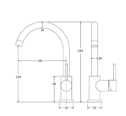 Isabella Gooseneck Kitchen Mixer