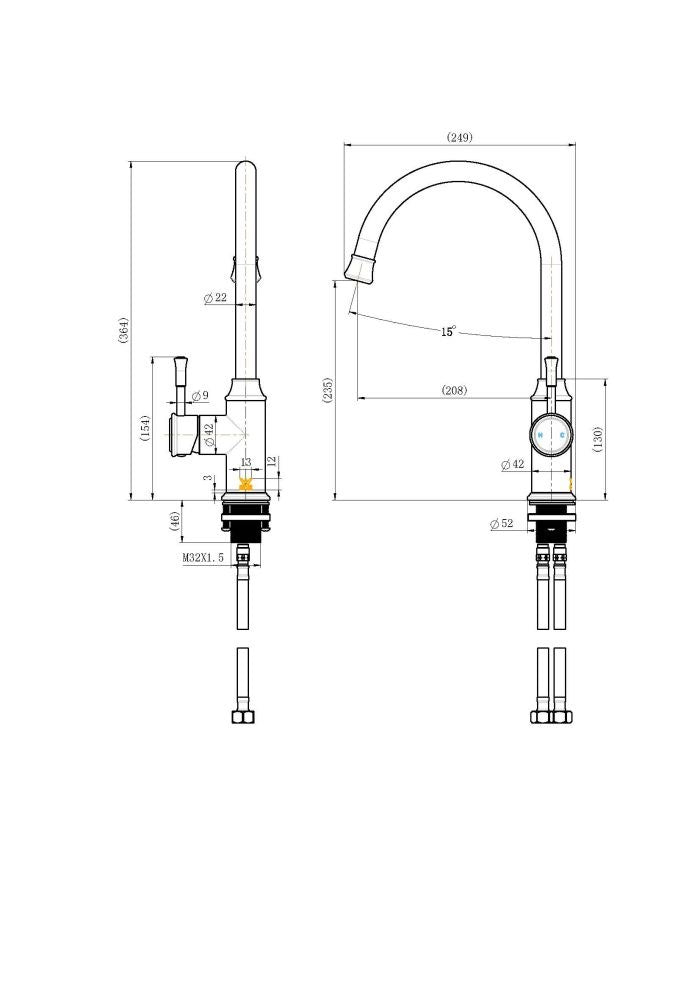 Montpellier Gooseneck Kitchen Mixer
