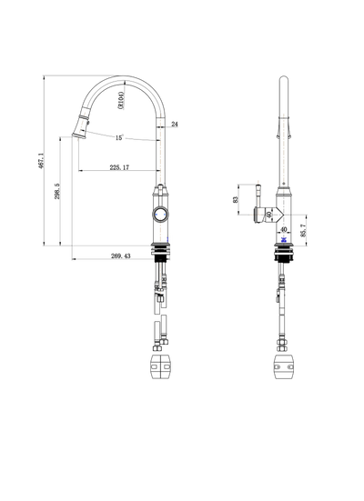 Montpellier Pull Out Kitchen Mixer