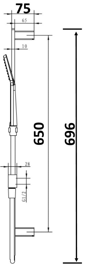 Konti Hand Shower Rail Set