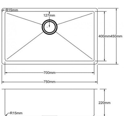 KDK SS Kitchen Sink 750R