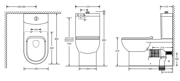 Life Assist FTW Rimless Toilet Suite
