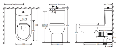 Life Assist FTW Rimless Toilet Suite