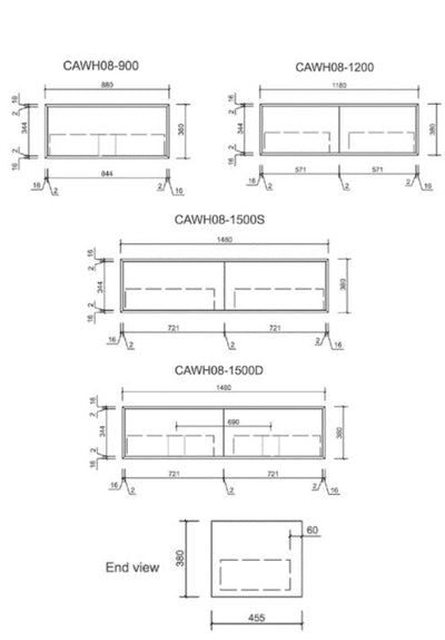 Mia Wall Hung Vanity Unit