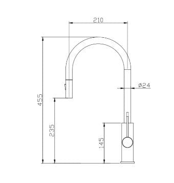 Aziz-II Pull Out Kitchen Mixer