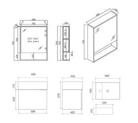 Rimini Wall Hung Vanity Unit 600