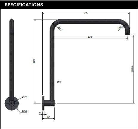 ME Round High Rise Shower Arm