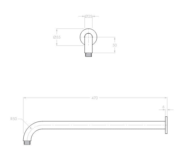 Soul Shower Arm 450