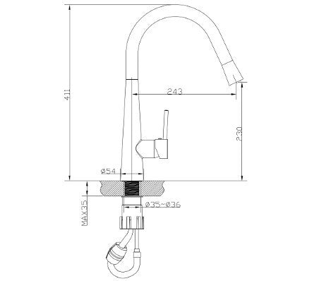 Sonix Pull Out Kitchen Mixer