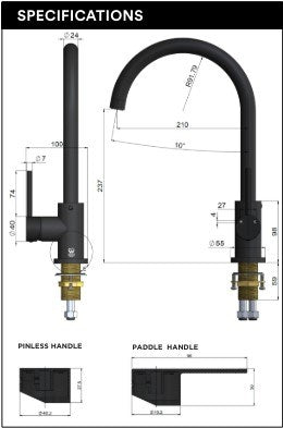 ME Round Gooseneck Kitchen Mixer Tap