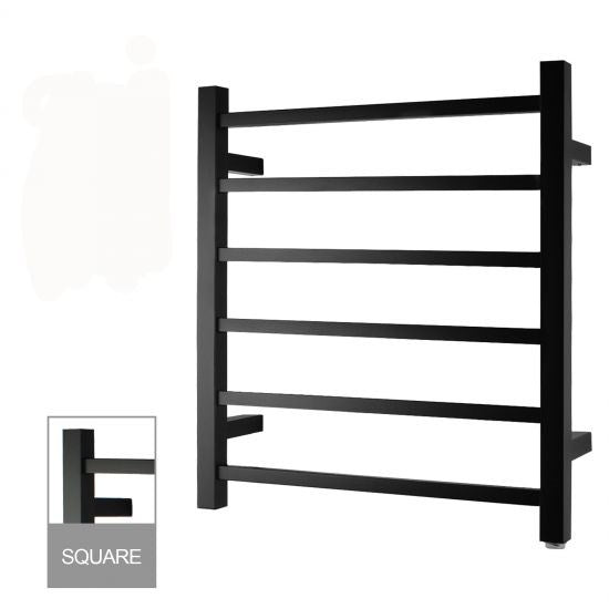 AQP Black Heated Towel Rack