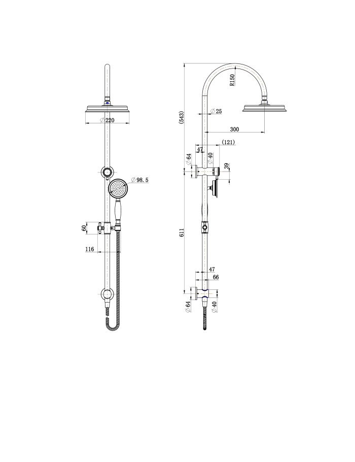 Montpellier Shower Set