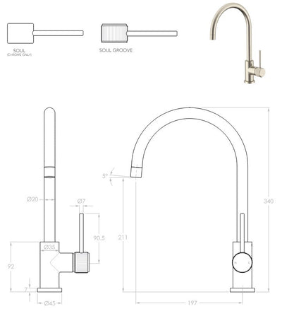 Soul Gooseneck Kitchen Mixer