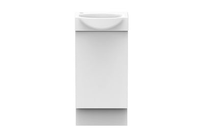 Tiny Semi-Recessed Floor Standing Vanity Unit