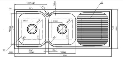 Turin Kitchen Sink with Drainer