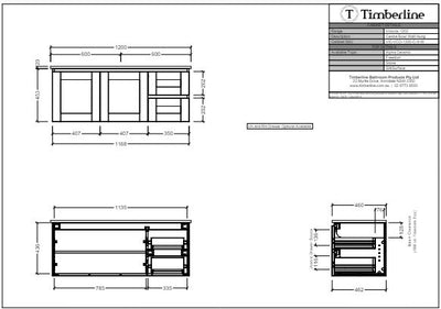 Victoria Wall Hung Vanity Base Only