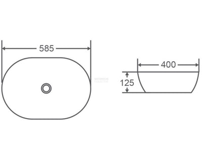 KDK Oval Round Art Basin 585