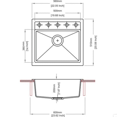 Carysil Granite Kitchen Sink 560